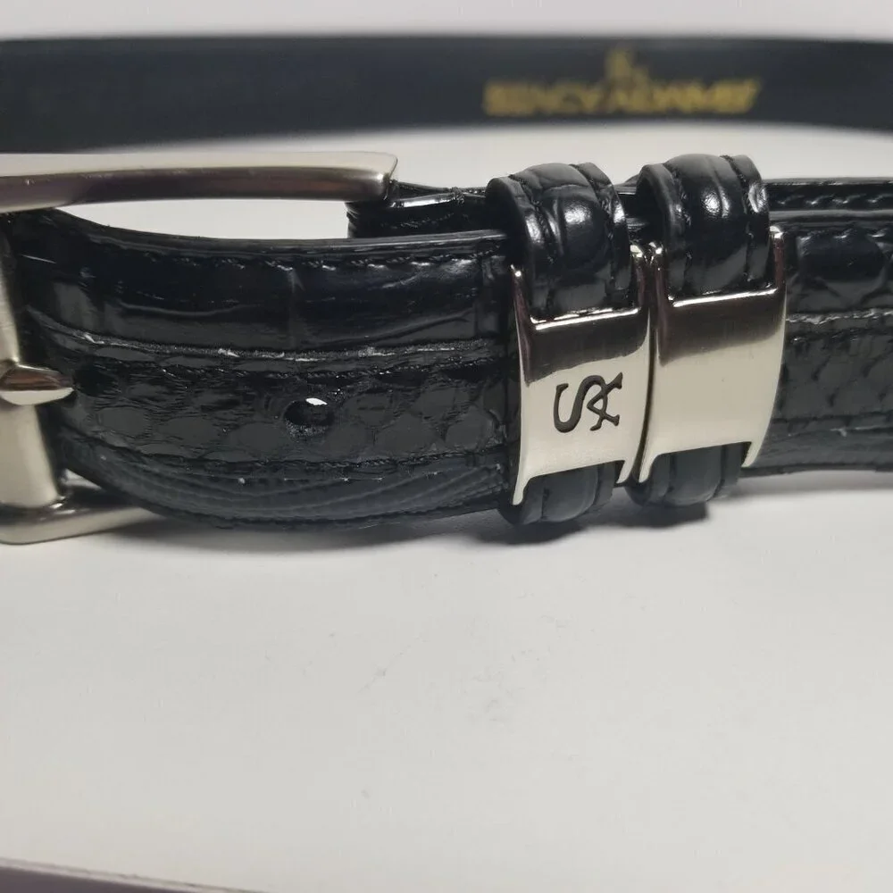 Stacy Adams Men's Genuine  Leather Snake Print  Belt Sz 42